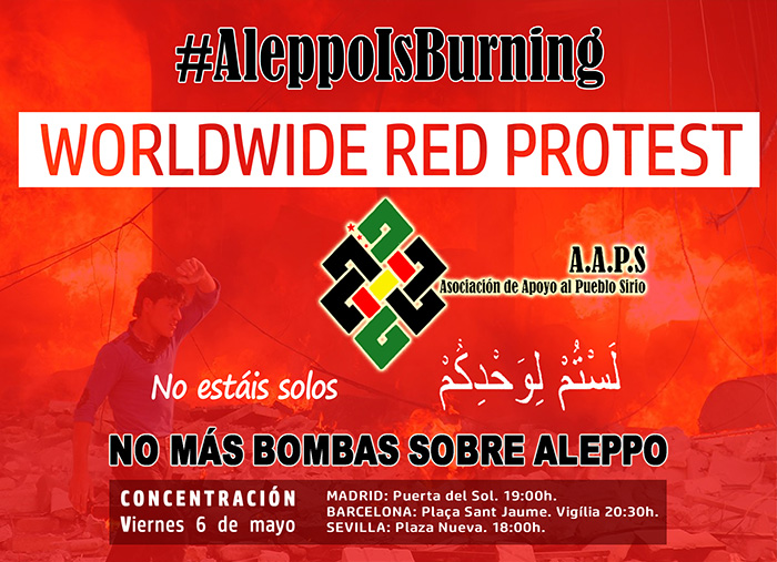 ¡Alepo Arde! WORLDWIDE RED PROTEST