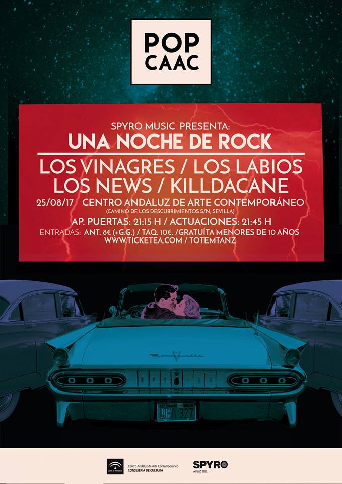 Noche de rock en POP CAAC con Los Labios, Los Vinagres, Los News y KillDaCane