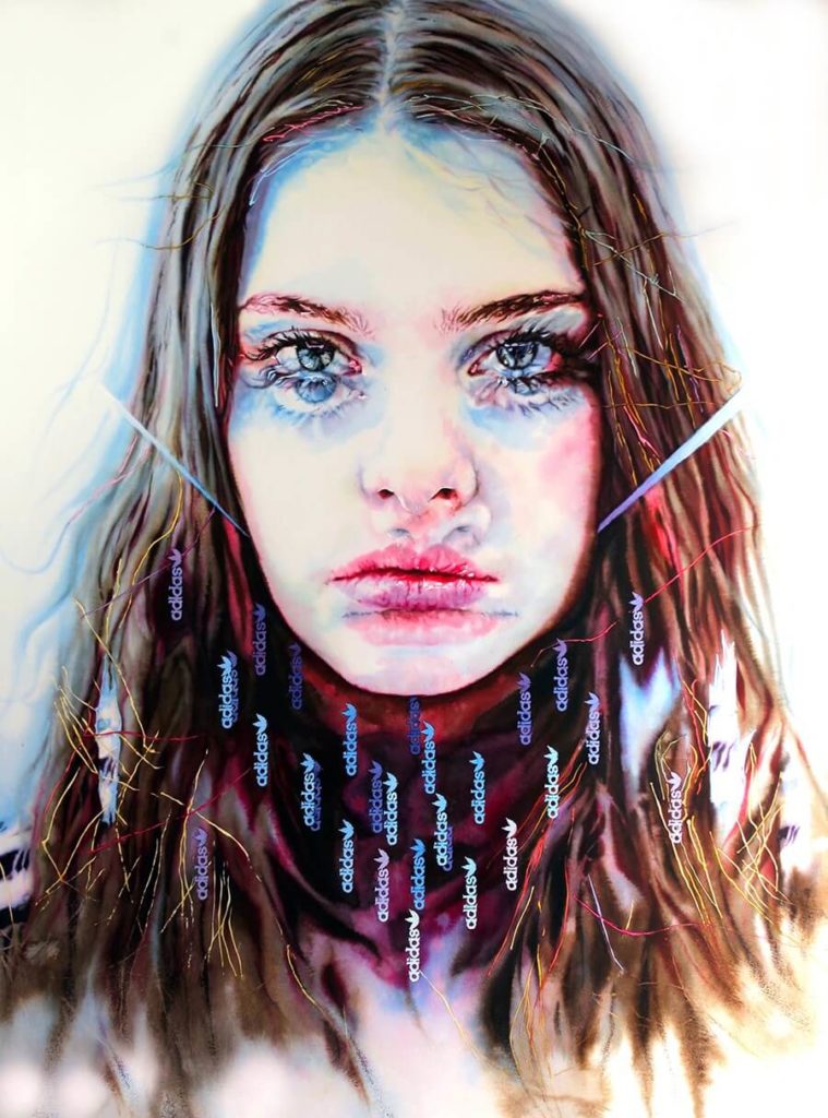 Hanna Nitsch. EstoyEnTiEstásEnMí 2019 tinta y grafito sobre papel_58,7 x 43,7 cm