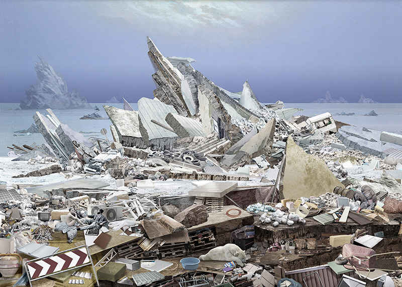 Mar de Hielo. Collage digital. 100 x 140 cm