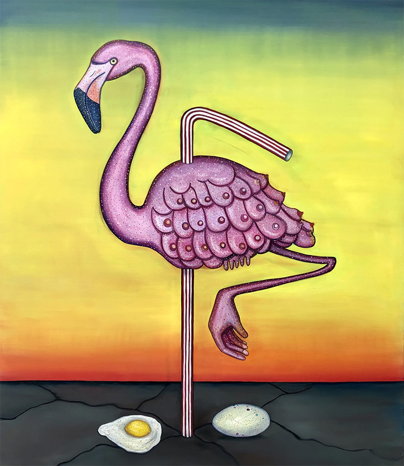 THIRSTY (Sediento) 2022 Óleo sobre lienzo 150 x 130 cm